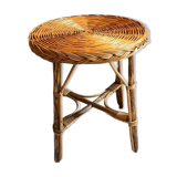 Vintage wicker side table