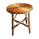 Vintage wicker side table
