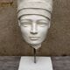 Young girl's head in plaster
