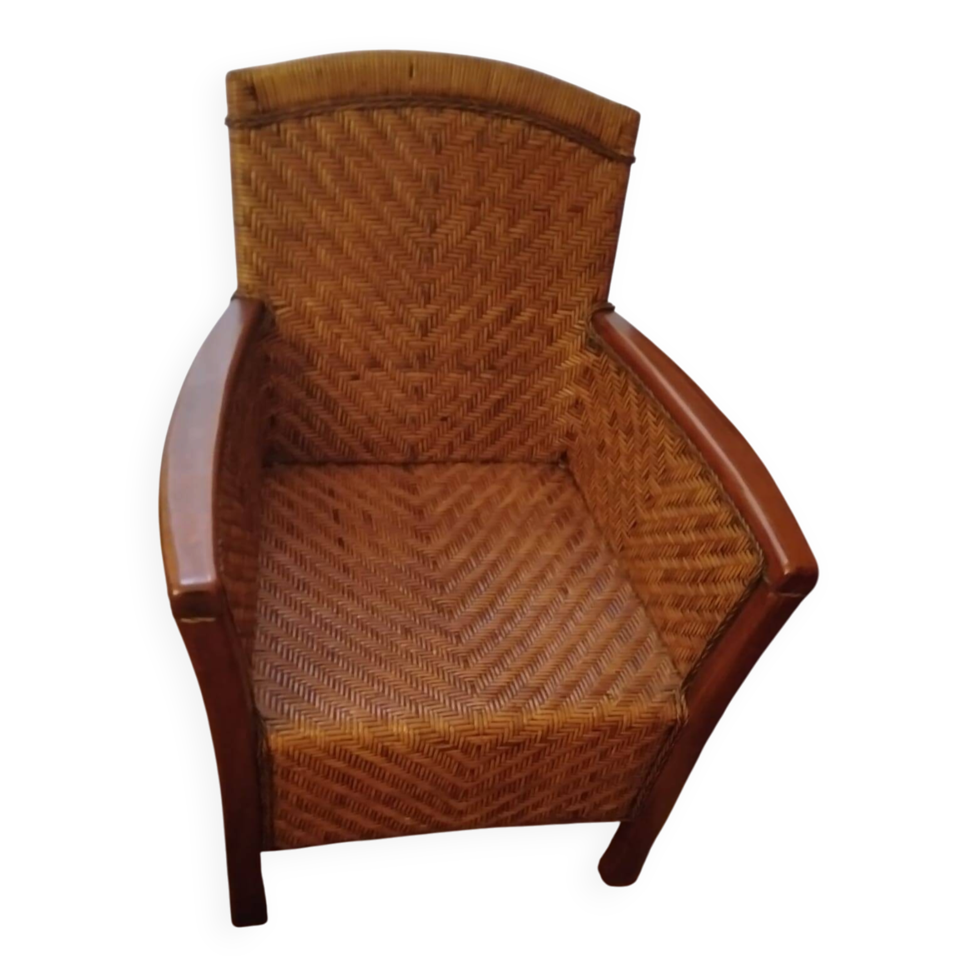 Rattan armchair