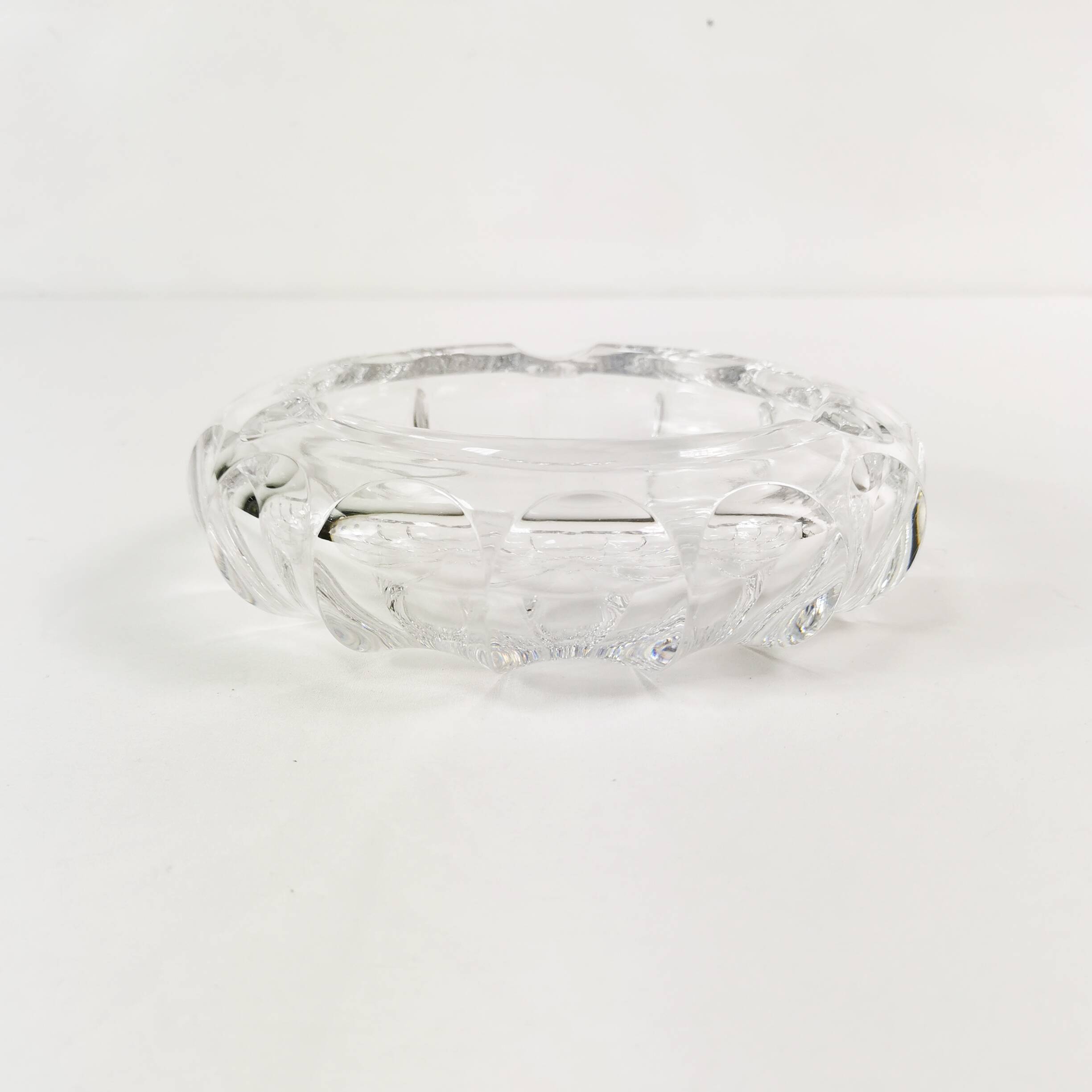 Mid Century Crystal Ashtray, Belgium 1960s