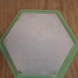 Hexagonal serving dish Emile Henry Green and White model Gastron