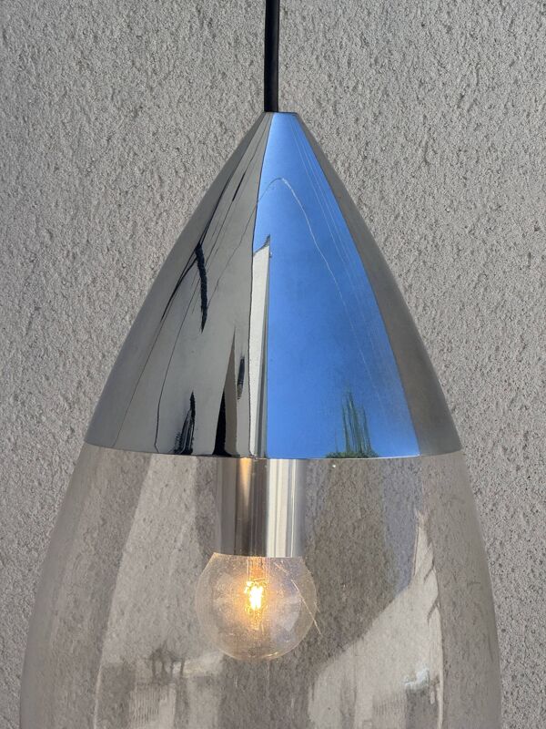 Lustre suspension design Goutte d’Eau – Glashütte Limburg années 70