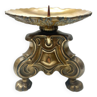 Large brass candle holder