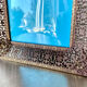 Antique Metal Picture Frame in Baroque style convex glass