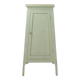 Vintage Green patinated wood Pedestal Cabinet Storage