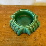 Vide Poche Cendrier Ancien Céramique Verte Vintage