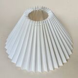 Stone lamp with pleated shade