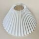 Stone lamp with pleated shade