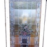 20th century Art Deco stained glass panel