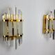 Pair of wall lamps Venini glass from Murano Italy 1970