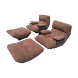 Armchairs and foot rest by Michel Ducaroy for Ligne Roset