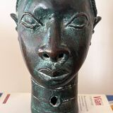 Ife head with bronze headdress (Nigeria)
