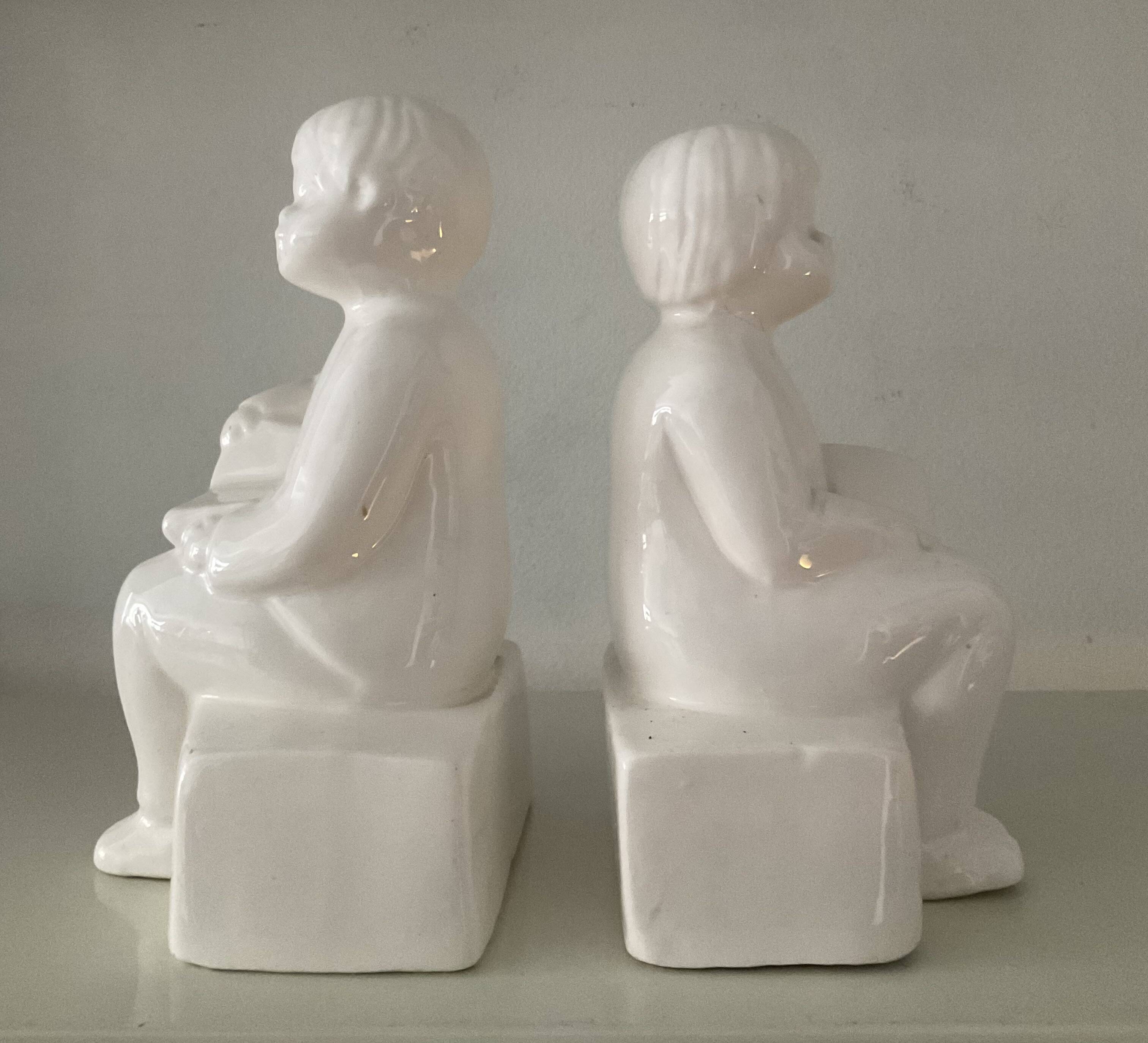Vintage ceramic bookends