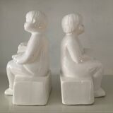 Vintage ceramic bookends