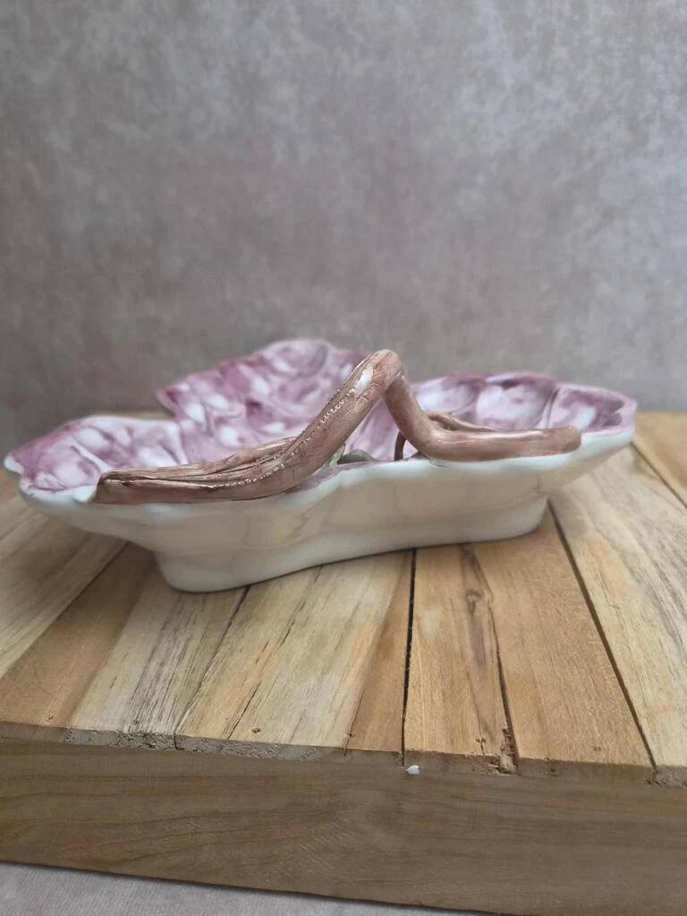 Vintage Italian barbotine grape plate – G.b.c. Made in Italy