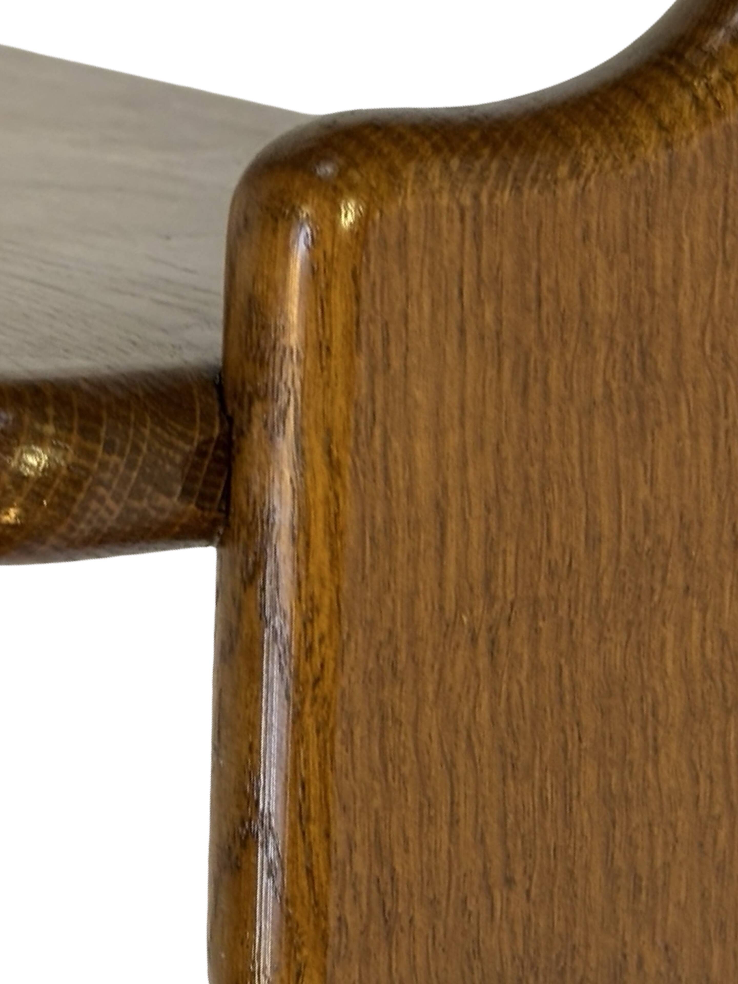 Vintage wall shelve rack bookshelf in oak wood minimalist