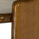 Vintage wall shelve rack bookshelf in oak wood minimalist