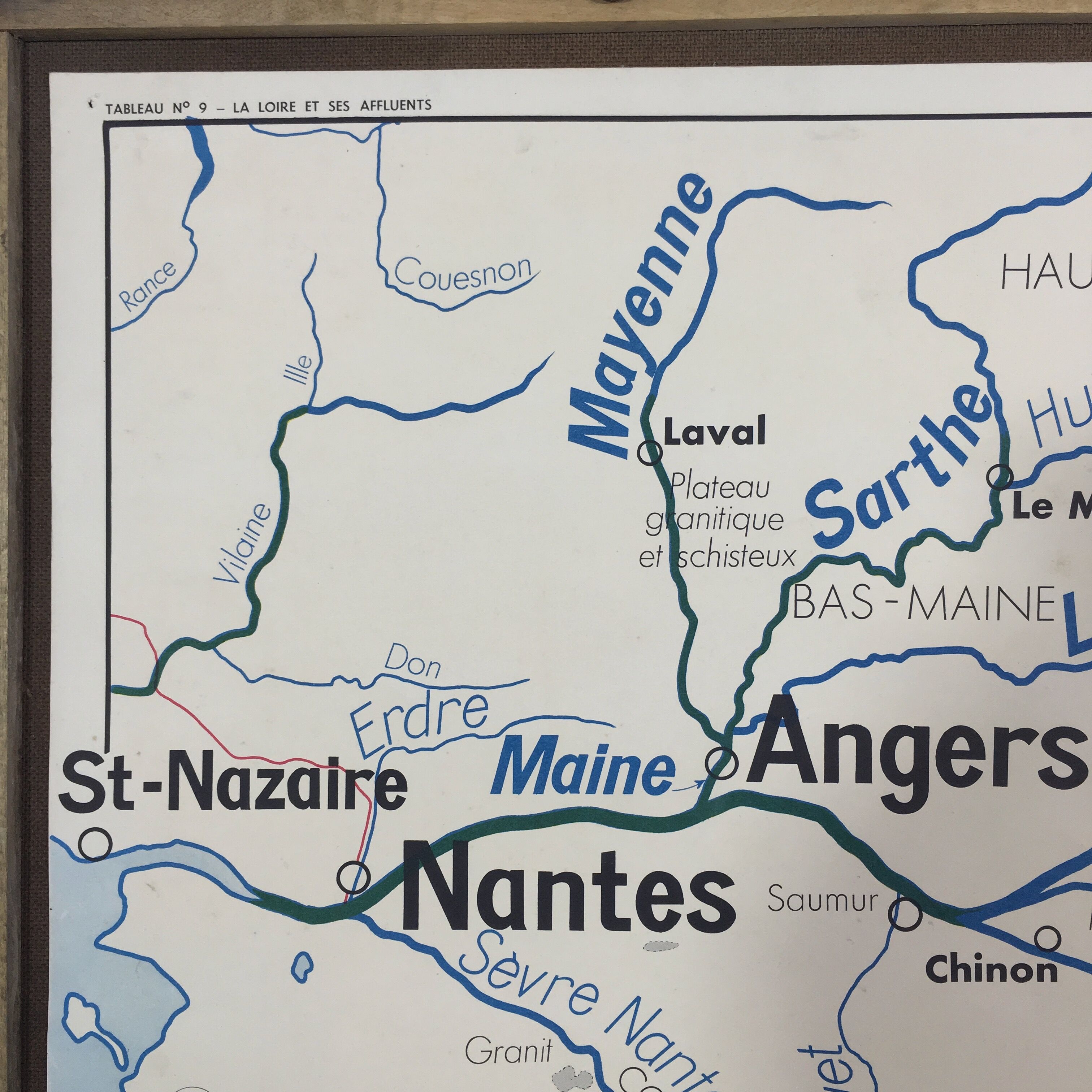 The loire geographical solar poster double sided