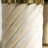 Brass and glass coffee table by Tommaso Barbi 1970'