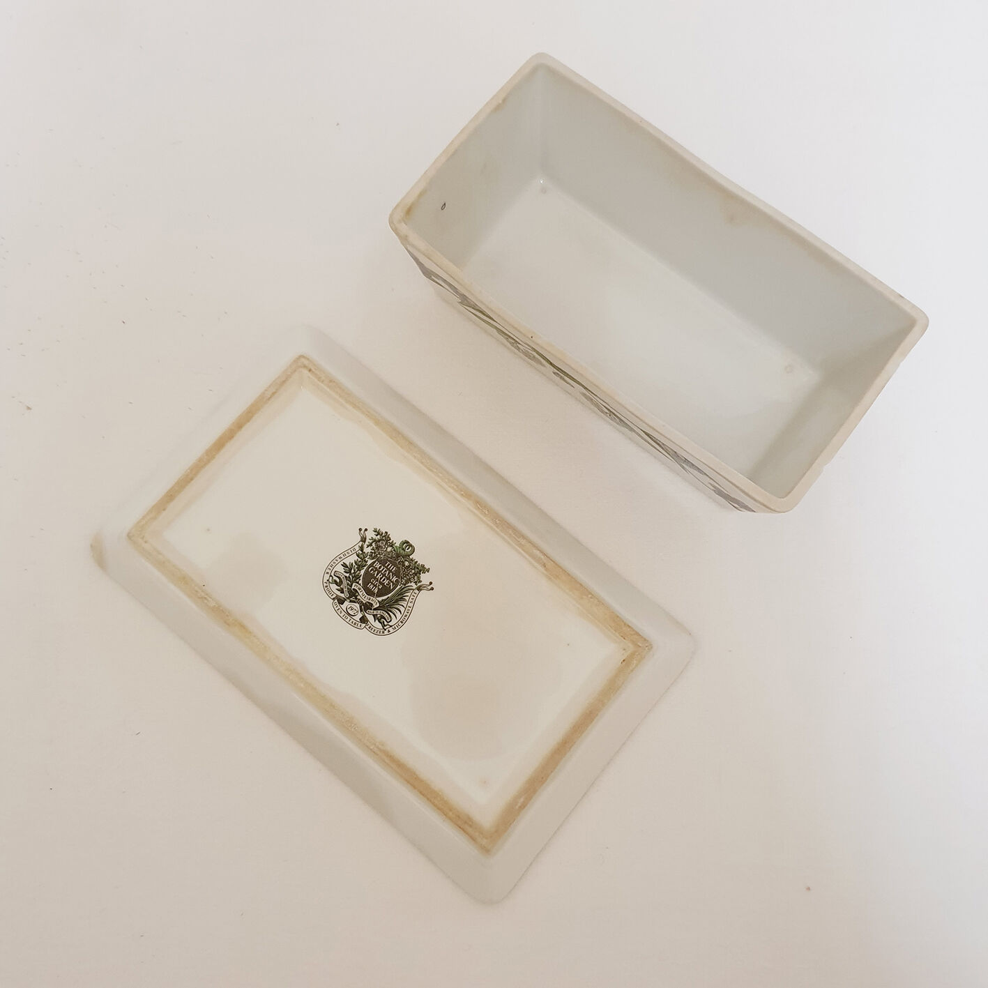 English ceramic butter dish