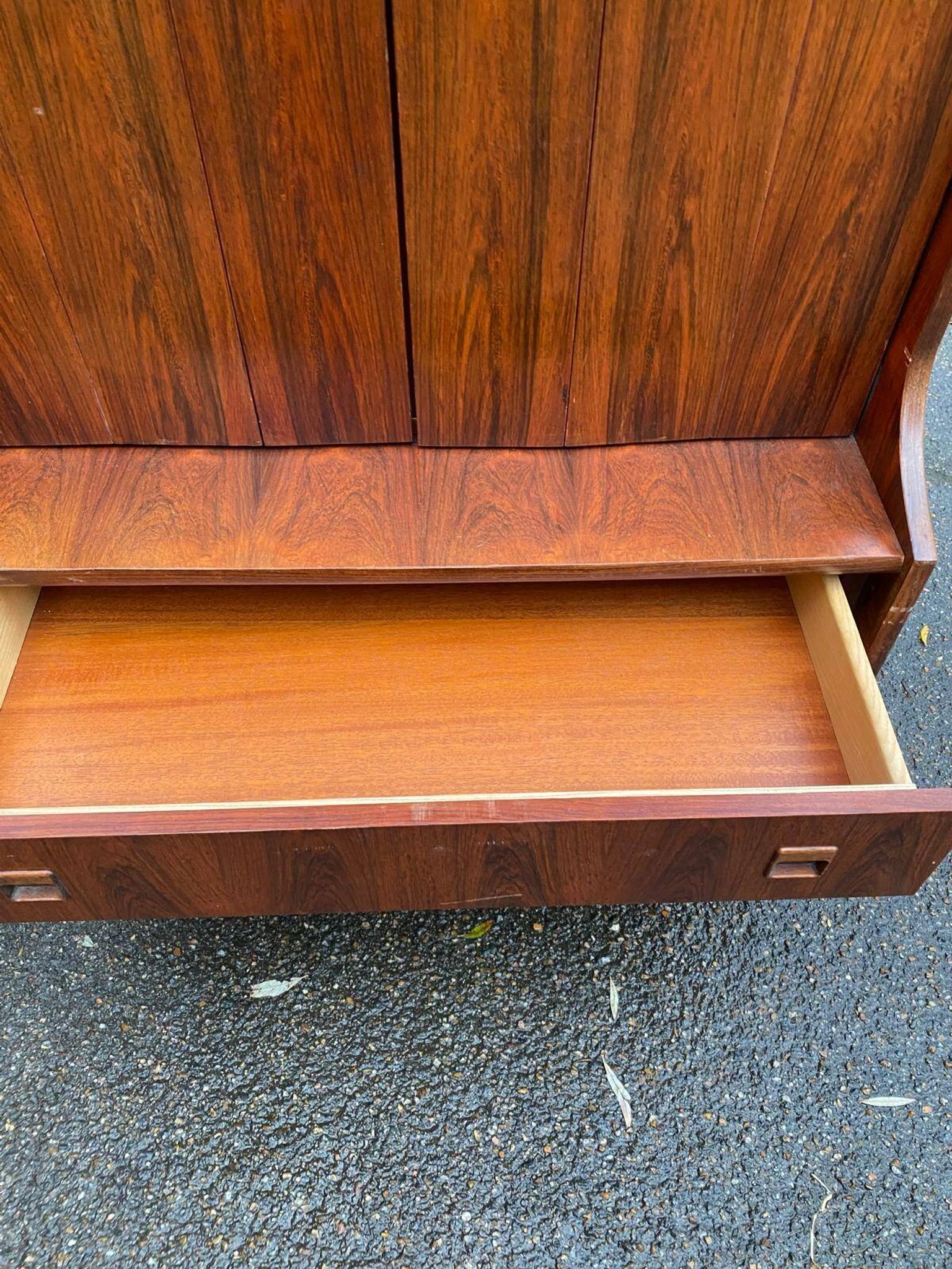 Scandinavian teak wardrobe, circa 1950, 91x65x183cm