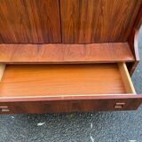 Scandinavian teak wardrobe, circa 1950, 91x65x183cm