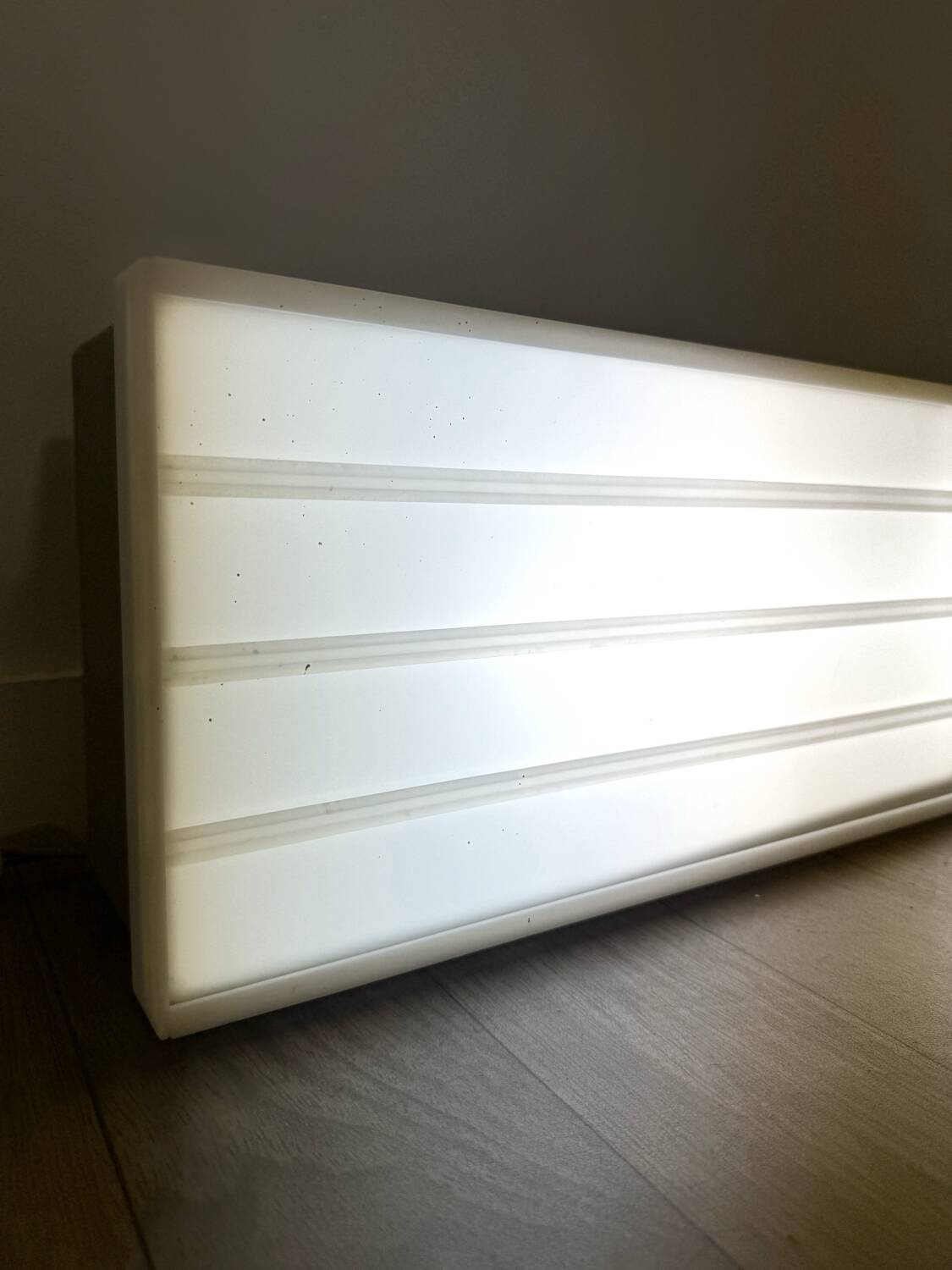 70s industrial style box lamp