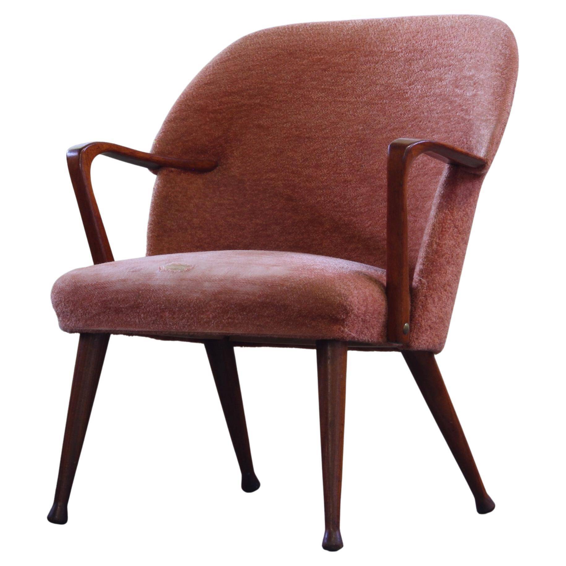 Vintage 50s Teak Organic Modernism Armchair - The Scandinavian Design