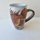 Large ceramic mug with fish decoration - Vallauris 1960s
