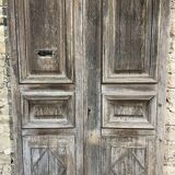 Double old oak door