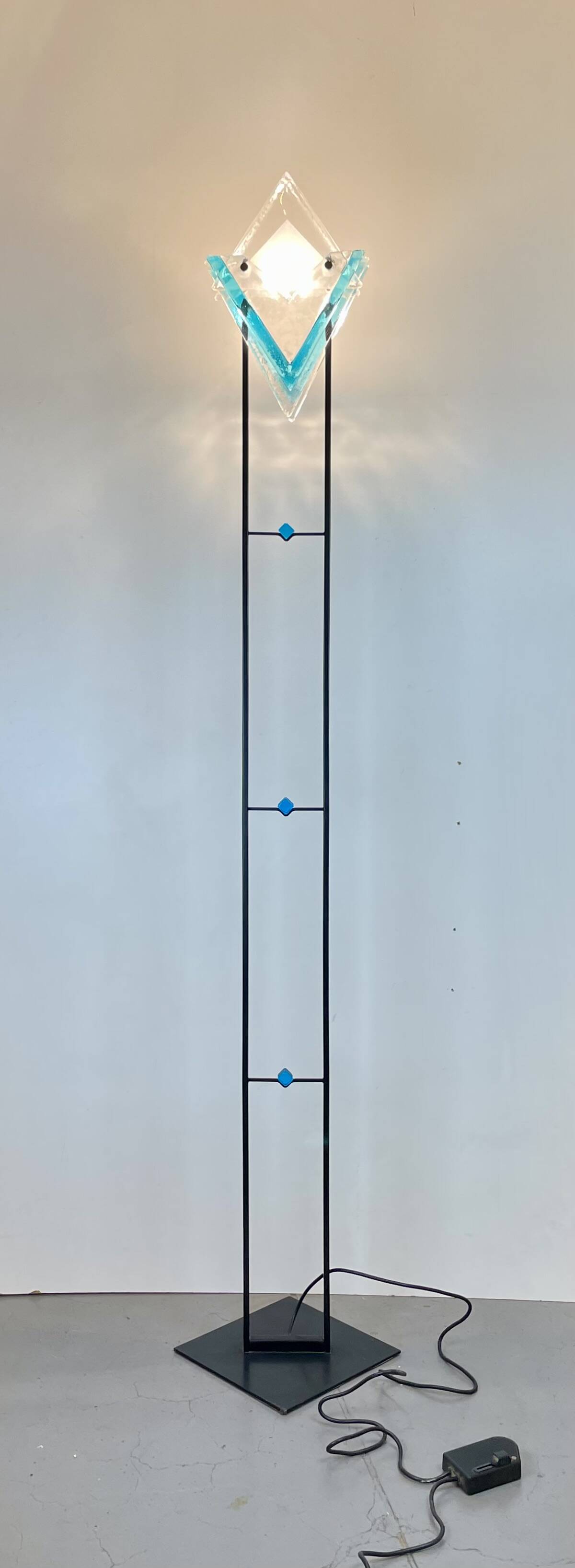 Post-Modern Floor Lamp att. to Mazzega, Italy, 1980s