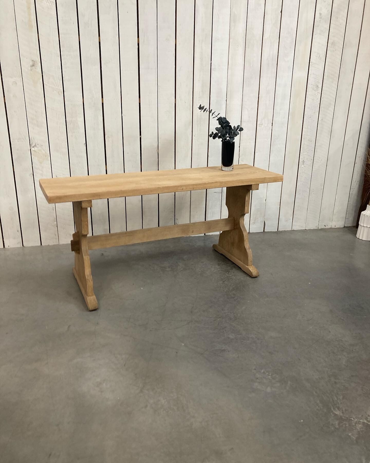 Old solid oak console