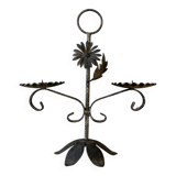 Cast iron candle holder