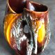 Large vase in artistic enamelled CERAMIC of VALLAURIS 22,7 cm