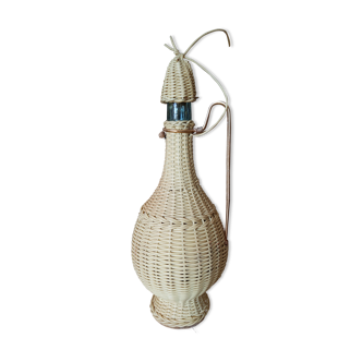 Old brass scoubidou decanter