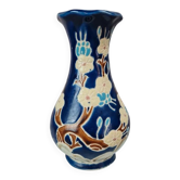Vase ancien en faïence – décor en émail tubulaire