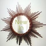Rattan sun mirror