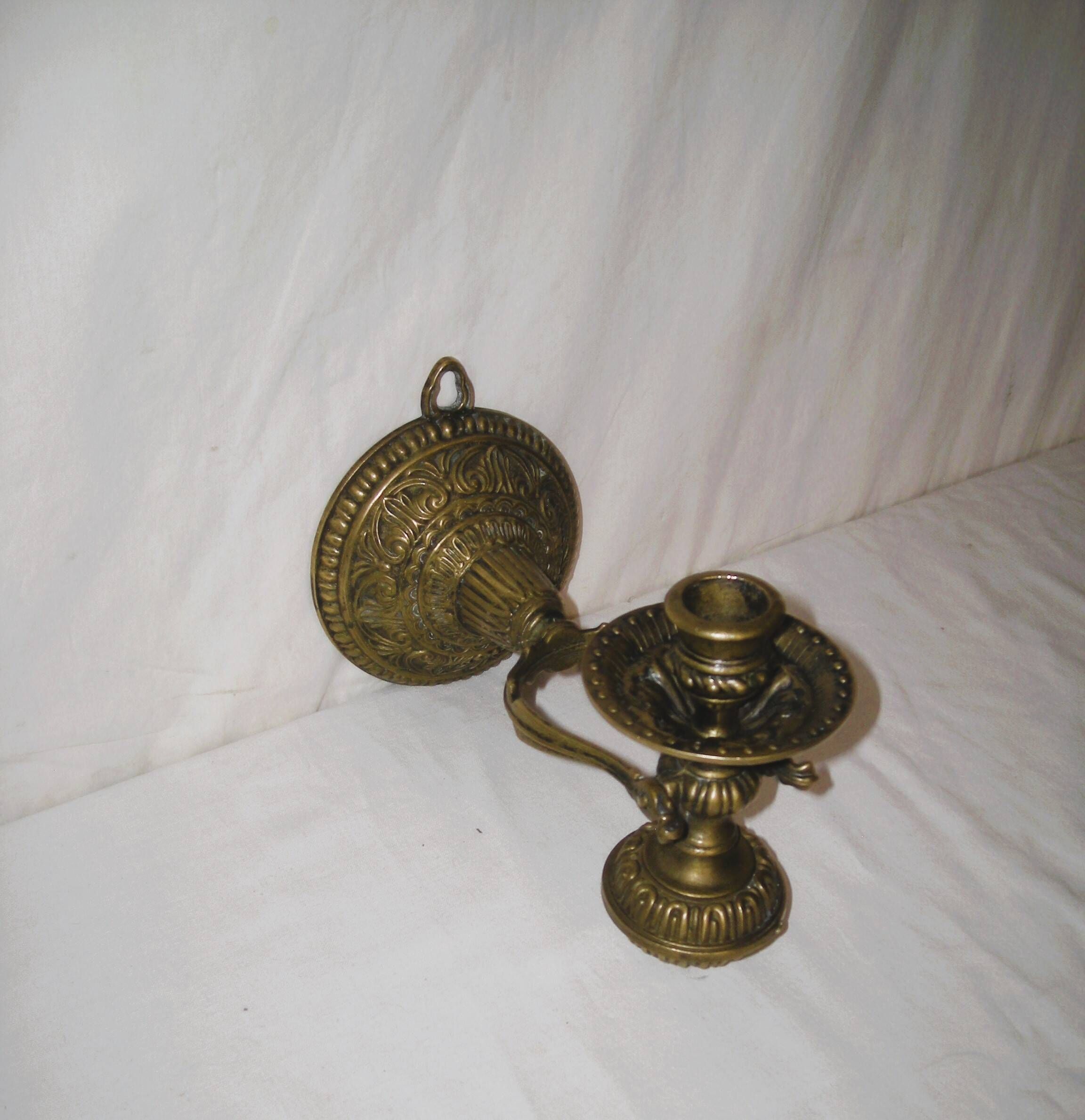 Applique bougeoir en bronze style maritime