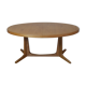 Oak oval table with extension cords