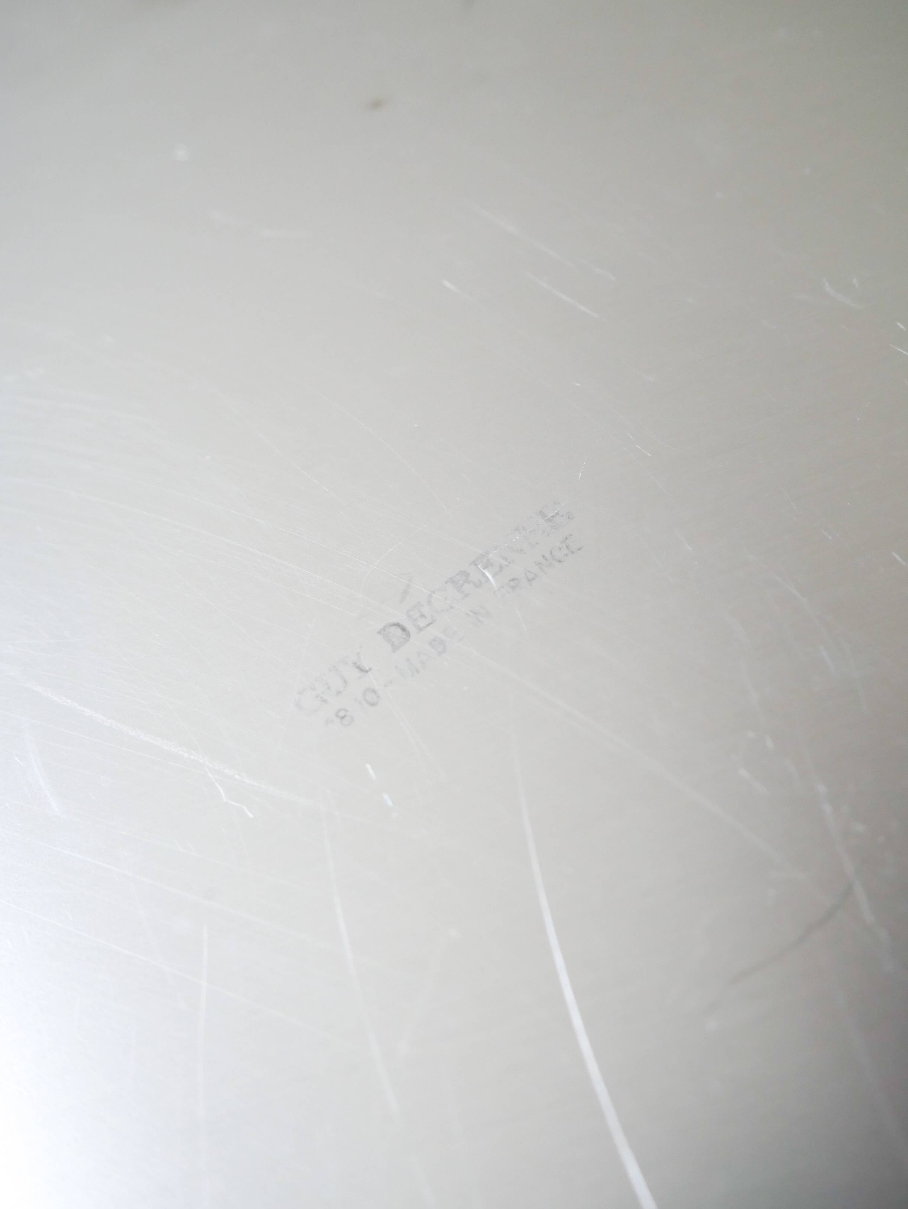 Round vintage stainless steel tray, 1970s