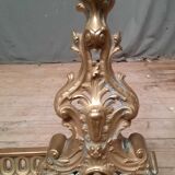Gilt bronze hearth bar