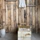 Patinated children's storage bench (renovated)