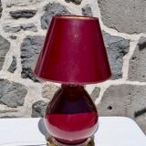 Bordeaux and gold art deco lamp