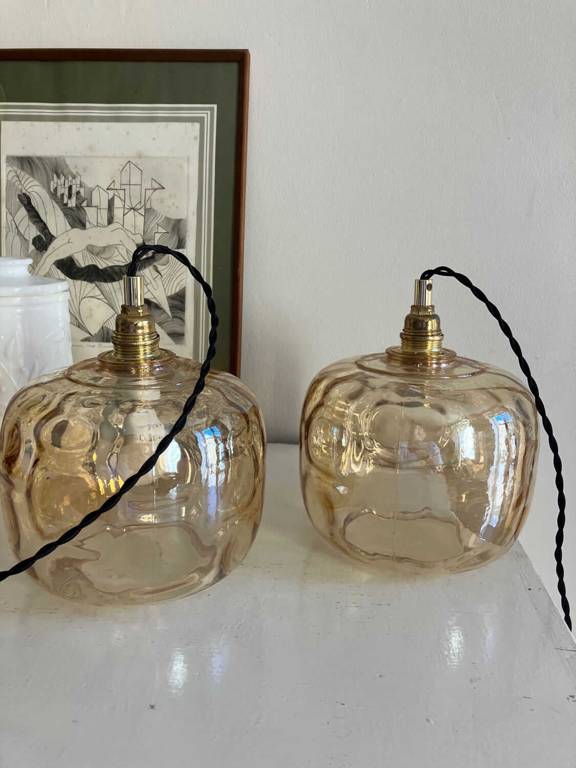 Vintage walkway lamps