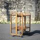 Vintage serving trolley, folding trolley, thermoformed wooden serving trolley