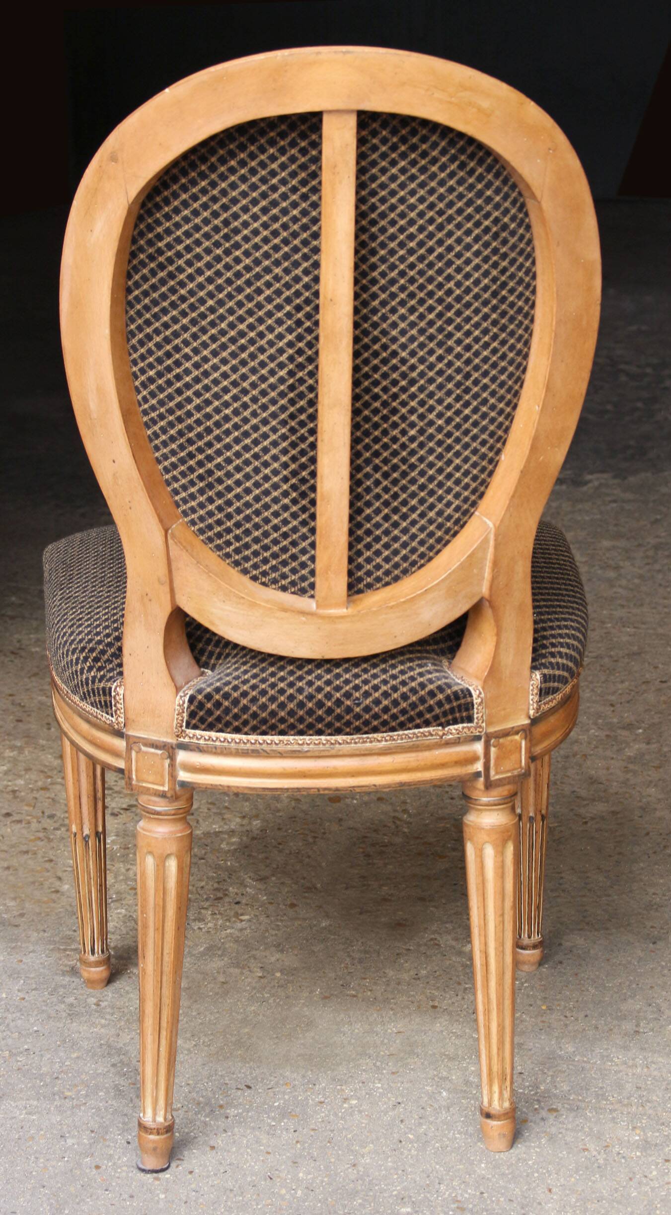 Two solid walnut chairs. Work from the suburbs, circa 1900