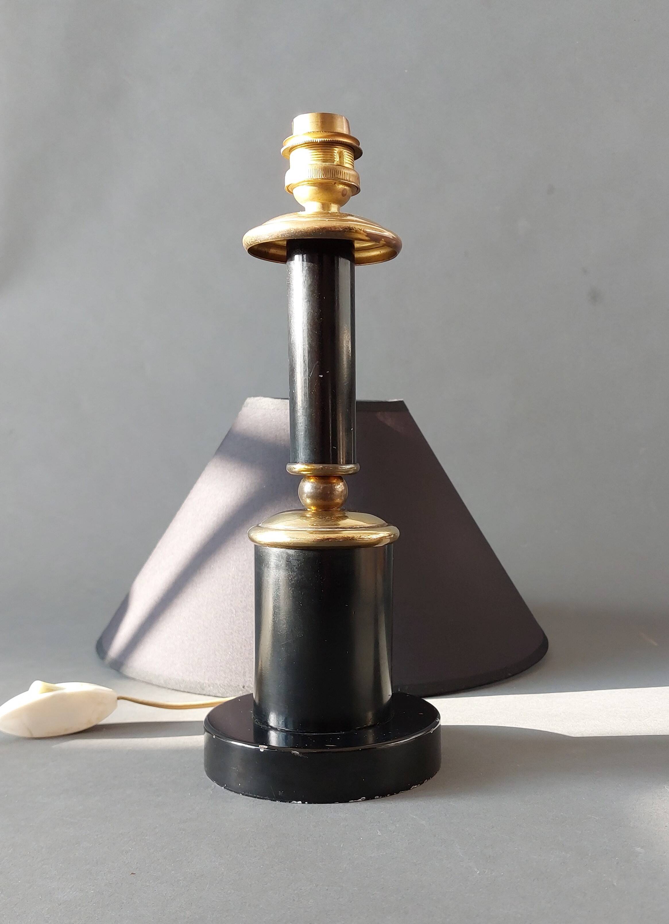 Carcel lamp in metal and gilded brass 1960.