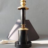 Lampe Carcel en métal et laiton doré 1960.