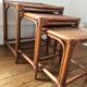 Tables gigognes en rotin vintage